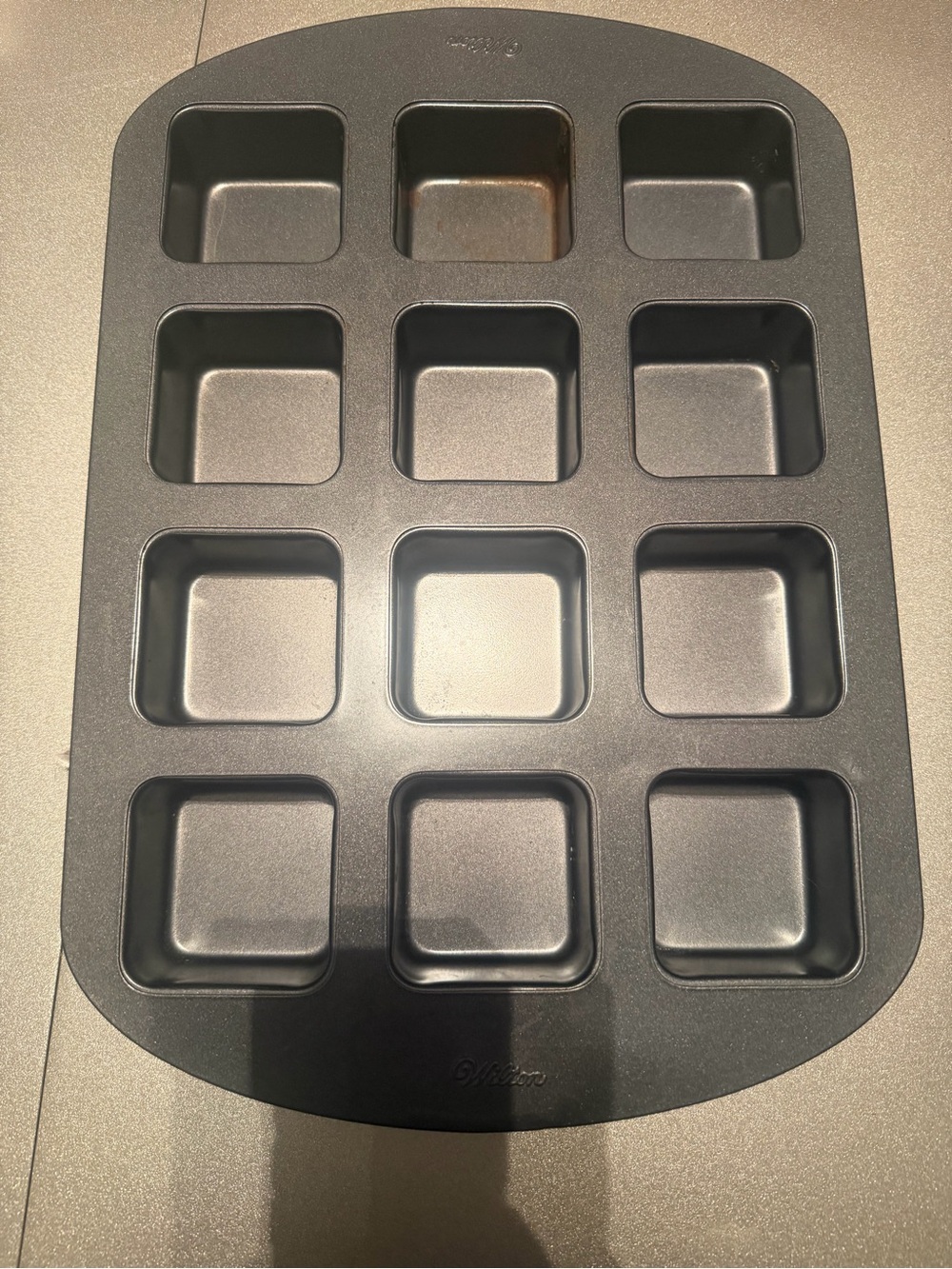 Wilton Nonstick Square Muffin Pan - 12-Cup, Gray